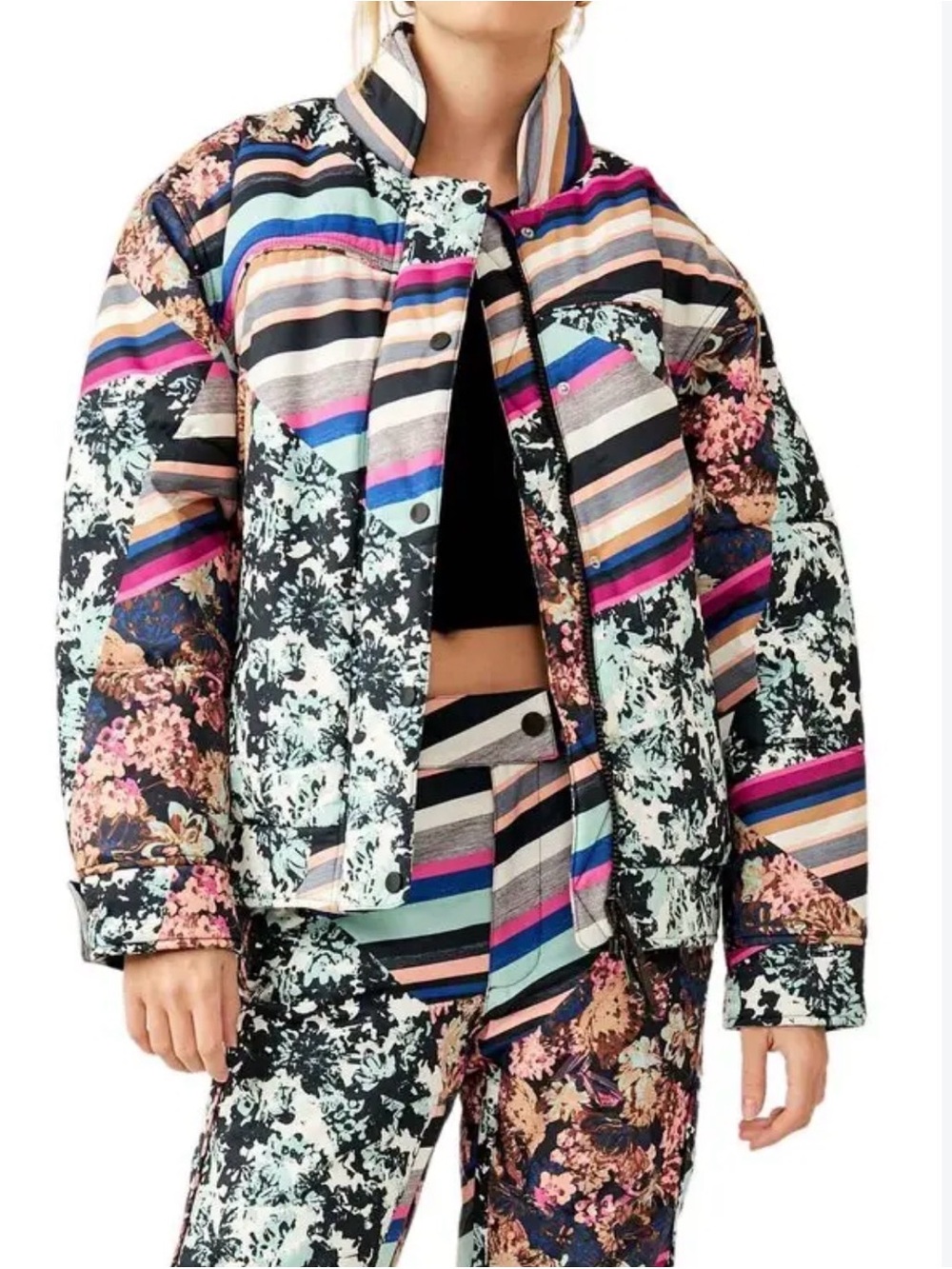NWT Free People Movement Bunny Slope Puffer Jacket Sz. L Winter Ski Snow Flora
